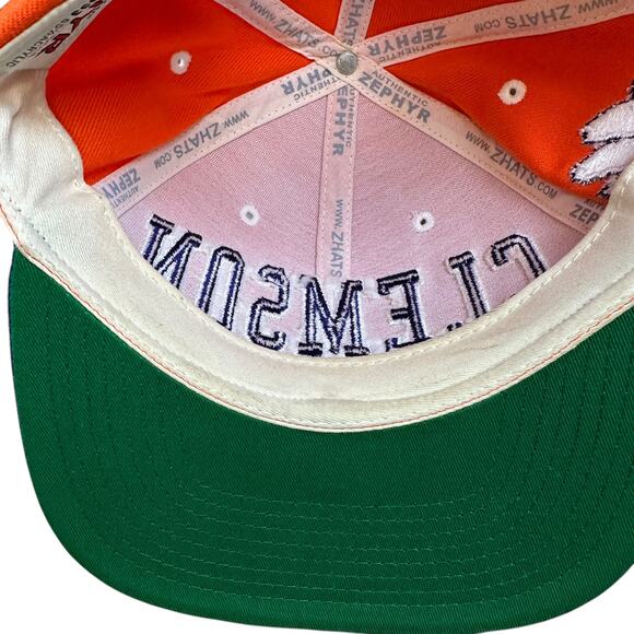 Clemson Tigers Snapback Big Embroidered Logo NCAA Baseball Cap Spell Out Logo - Picture 7 of 8